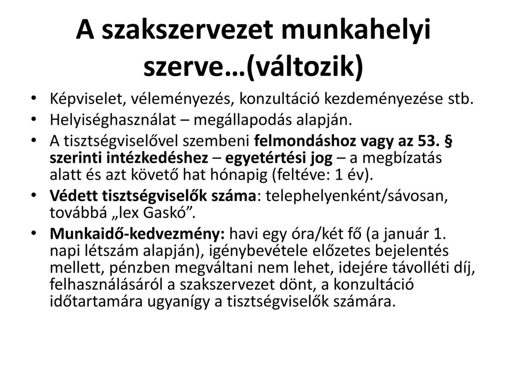 Az új Munka Törvénykönyve ppt letölteni